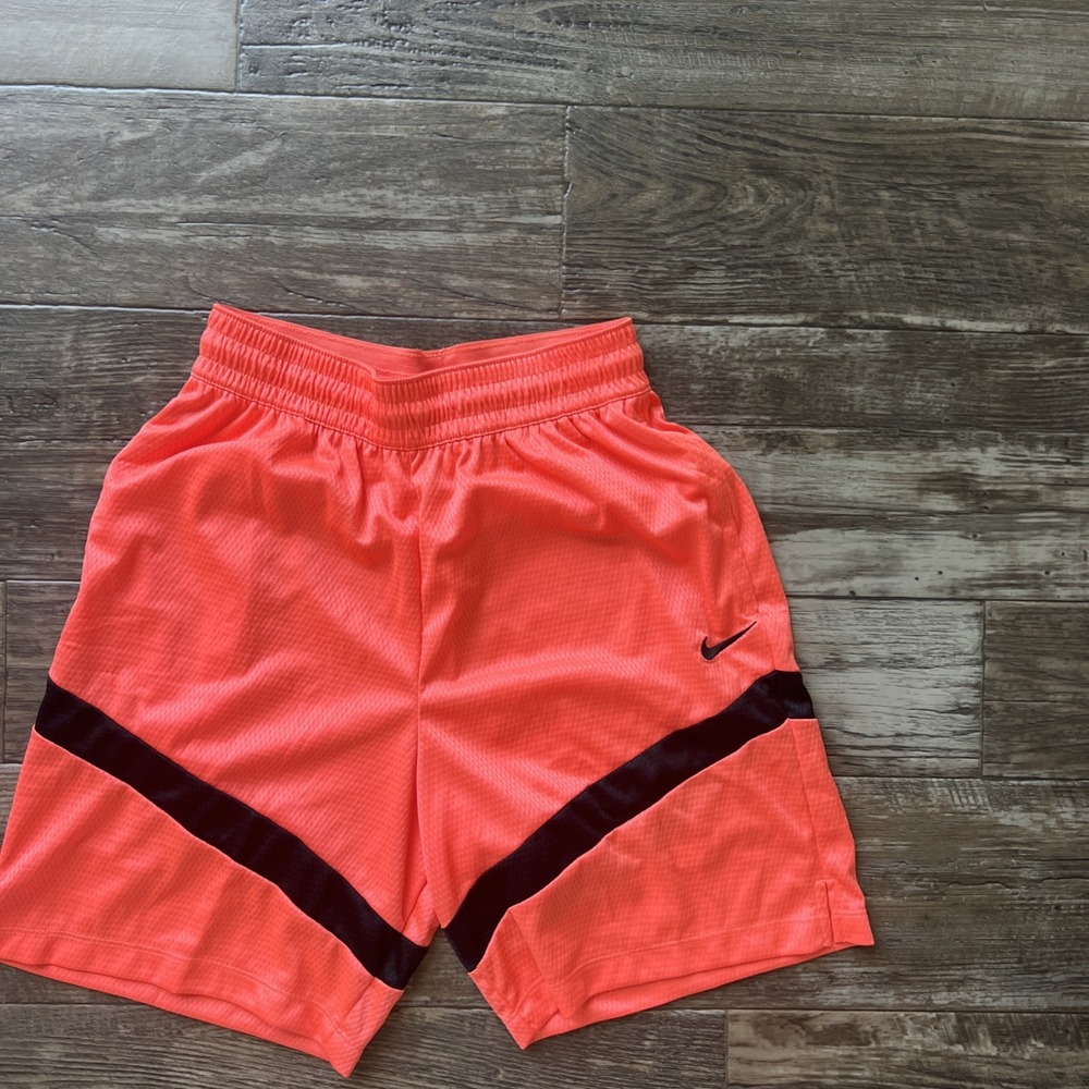 Nike Mens 8" Dri-Fit Icon Basketball Shorts - Coral And Black Size Small